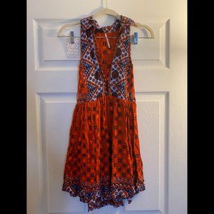 Free People Charlotte Printed sleeveless tunic top